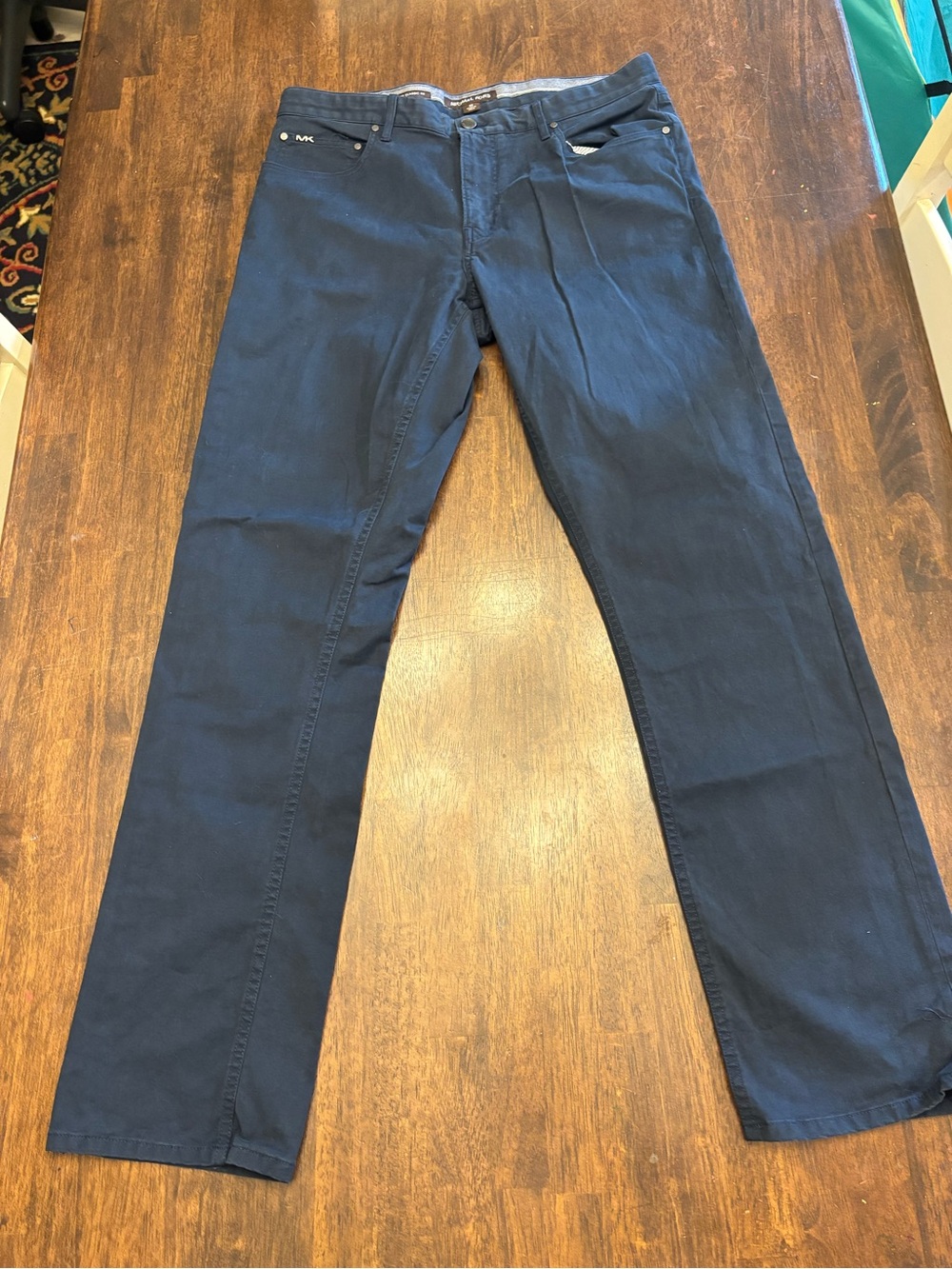 Michael Kors Men’s Chino Pants Grant Fit Navy Blue Waist 32